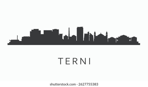 Terni with Italy, and Skyline Cityscape vector icon.