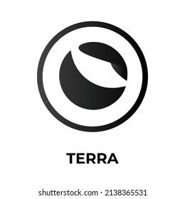 Terra Cryptocurrency coin icon. LUNA coin symbol. Cryptocurrency vector icon. Flat Vector illustration - Vector