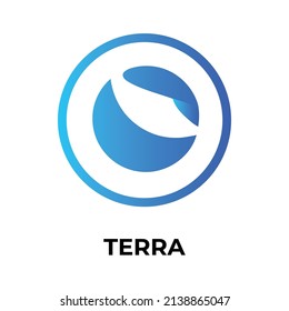 Terra Cryptocurrency coin icon. LUNA coin symbol. Cryptocurrency vector icon. Flat Vector illustration - Vector