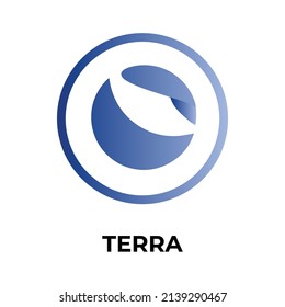 Terra Cryptocurrency coin icon. LUNA coin symbol. Cryptocurrency vector icon. Flat Vector illustration - Vector