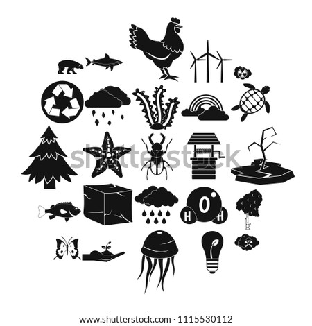 Terra icons set. Simple set of 25 terra vector icons for web isolated on white background
