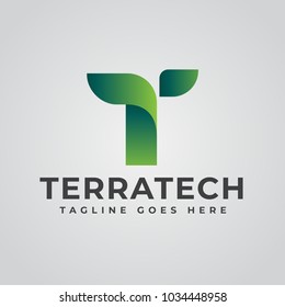 Terra Letter T logo Vector