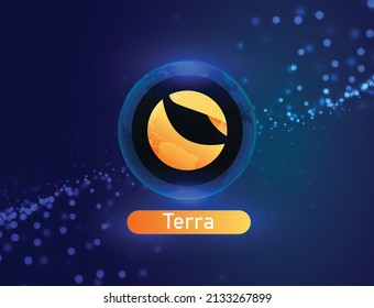 Terra Luna Crypto Currency Altcoin Logo, Icon Vector Illustration 