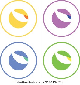 terra luna virtual currency logo. vector illustrations. 3d illustrations.