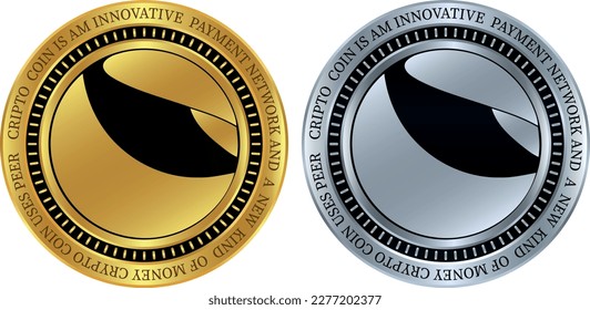 terra luna virtual currency logo. vector illustrations. 3d illustrations.