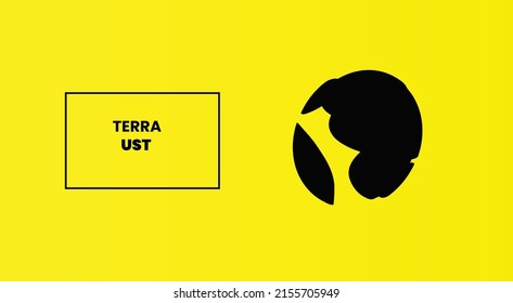 Terra UST cryptocurrency 3d logo isolated on yellow background with copy space.
vector illustration of Terra UST banner design concept.