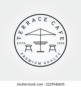 diseño de ilustración vectorial del logotipo de la cafetería terraza