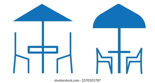 terrace cafe icon. terrace caffe icon with flat sign, terrace cafe icon vector illustration eps 10.