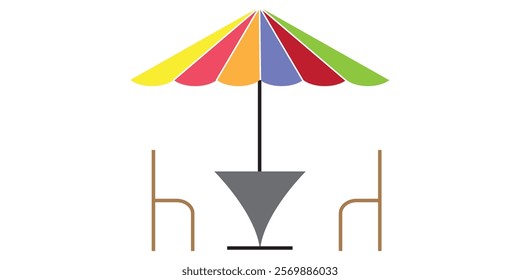 Terrace cafe icon on white background . 1176