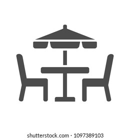 Terrace cafe icon vector