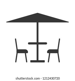 Terrace cafe icon vector illustration