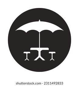 Terrace cafe icon vector illustration template design