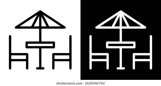 Terrace cafe icon vector for web and mobile app. Symbol isolated.