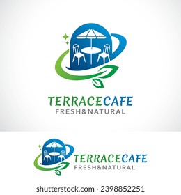 plantilla de diseño de logotipo de café de terraza