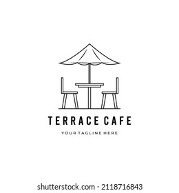 Terrace Cafe Logo Vector Illustration