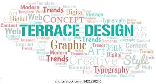 Terrace Design word cloud. Wordcloud made with text only.
