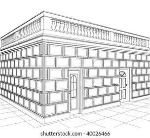 Terrace Eclectic Buildings Vector 12