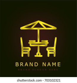 Terrace golden metallic logo