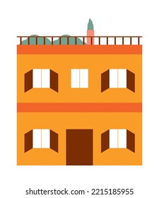 Terrace House Icon On White Background