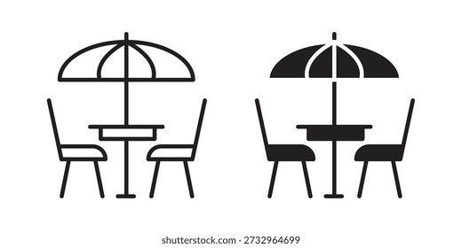 Vektorgrafik mit dem Konzept eines Terrassensymbols. Logo-Symboldesigns