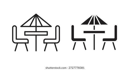 Terrasse Icon Wohnung und Strichsammlung für ui ux Arbeit.