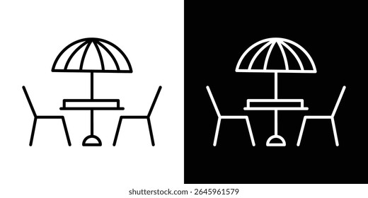 Terrasse Symbol Flaches Logo, Vektor. perfekt für UI-Designs