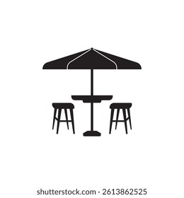 terrace icon line art logo vector minimalist illustration design