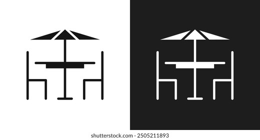 Terrace icon logo set vector