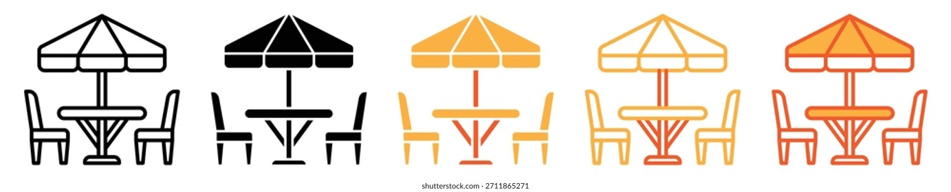 Terrassensymbol Sammlung mehrerer Stile festlegen