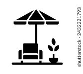 Terrace icon. sign for mobile concept and web design. vector illustration