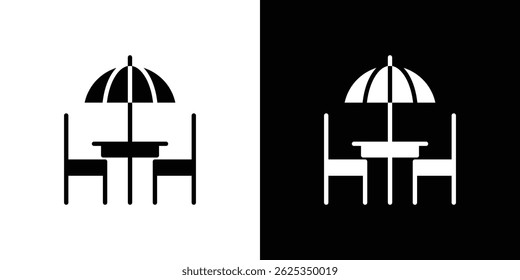 Terrace icon simple line vector. Symbol, logo.
