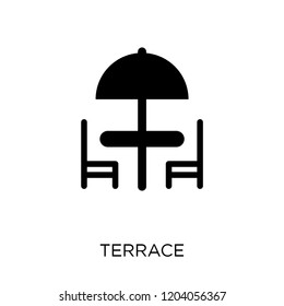 Terrace icon. Terrace symbol design from Restaurant collection. Simple element vector illustration on white background.