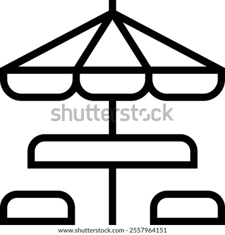 terrace icon. Thin linear style design isolated on white background