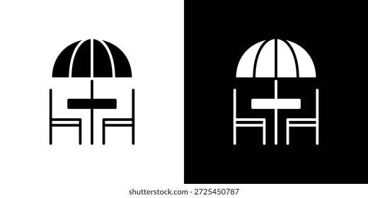 Gráficos de Vector de iconos de terraza. signo de Vector lleno, ilustración de símbolo.