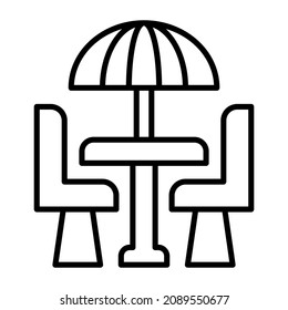 Terrace icon vector image. Can also be used for web apps, mobile apps and print media.