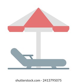 icono de terraza vectorial o ilustración de logotipo estilo de color plano 