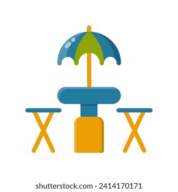 Estilo de ilustración de icono de terraza 