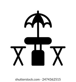 Terrasse-Symbol Vektorgrafik oder Logo-Illustrationsstil 