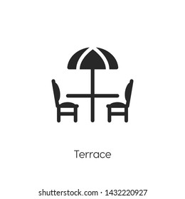 terrace icon vector symbol sign