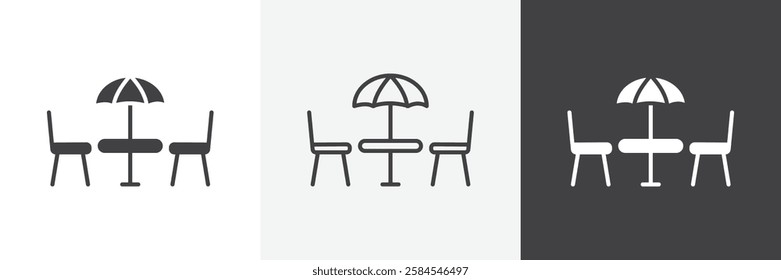 Terrace icons graphics pack vectors.