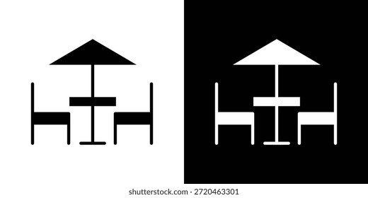 Conjunto de iconos de terraza. iconos vectoriales diseñados en estilo relleno