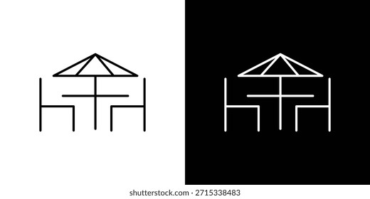 Plantilla de Vector de iconos de terraza, EPS 10 para diseño