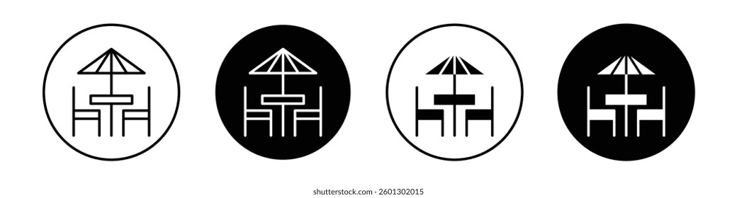 Terrace icons vectors graphics collection