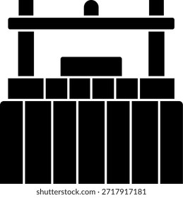 Diseño de icono de Vector de línea de terraza