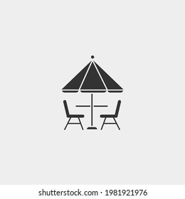 Terrace vector icon illustration sign
