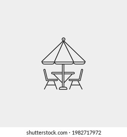 Terrace vector icon illustration sign