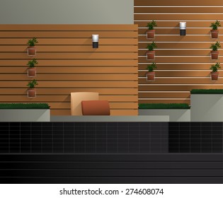 Terrace : Vector Illustration