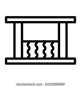 Terrace Vector Line Icon Design