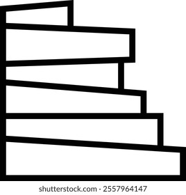 terraces icon. Thin linear style design isolated on white background