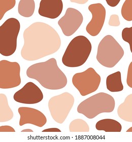 Patrón abstracto y sin fisuras de terracota para portadas, fondos, folletos, cuadernos, libros, fondos de pantalla, tarjetas, impresiones, carteles, historias, medios sociales Estilo de arte moderno vector creativo